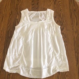 Gap Maternity White Eyelet Sleeveless Top Women’s Large